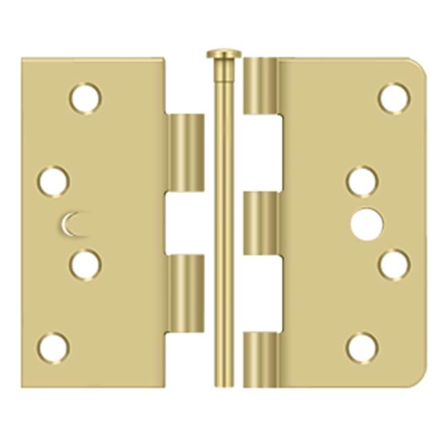Deltana - 4'' x 4'' x 5/8'' x SQ Hinge - Brushed Brass