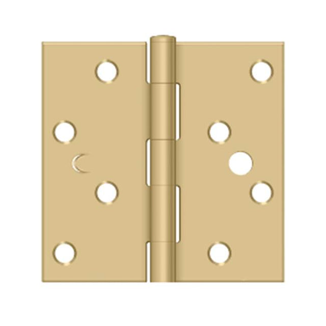 Deltana - 4'' x 4'' Square Hinge - Brushed Brass