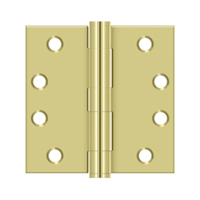 Deltana - 4'' x 4'' Square Hinge, HD - Polished Brass