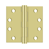 Deltana - 4'' x 4'' Square Hinge, HD - Polished Brass