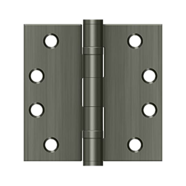 Deltana - 4'' x 4'' Square Hinge, HD, Ball Bearings - Antique Nickel