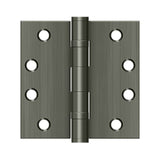 Deltana - 4'' x 4'' Square Hinge, HD, Ball Bearings - Antique Nickel