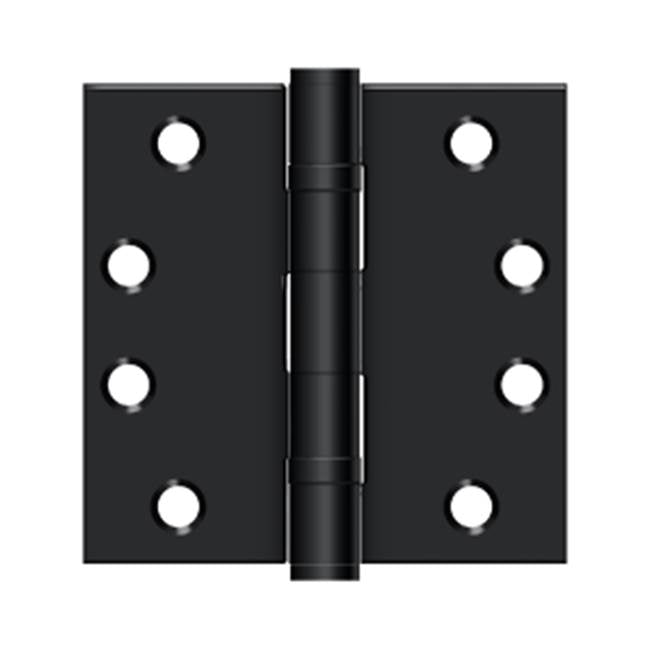Deltana - 4'' x 4'' Square Hinge, HD, Ball Bearings - Paint Black