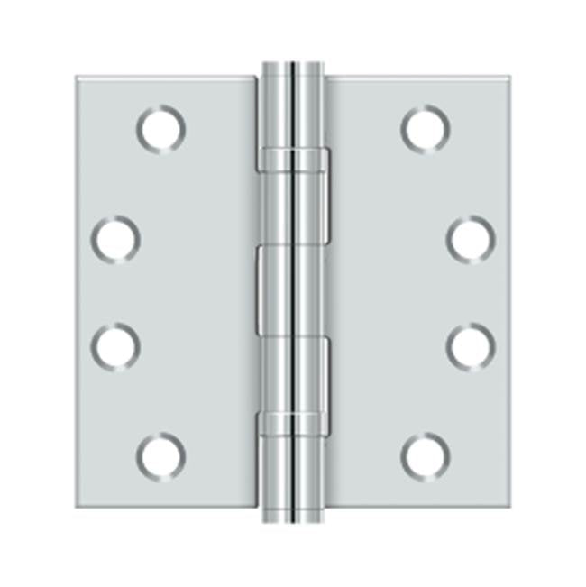 Deltana - 4'' x 4'' Square Hinge, HD, Ball Bearings - Polished Chrome