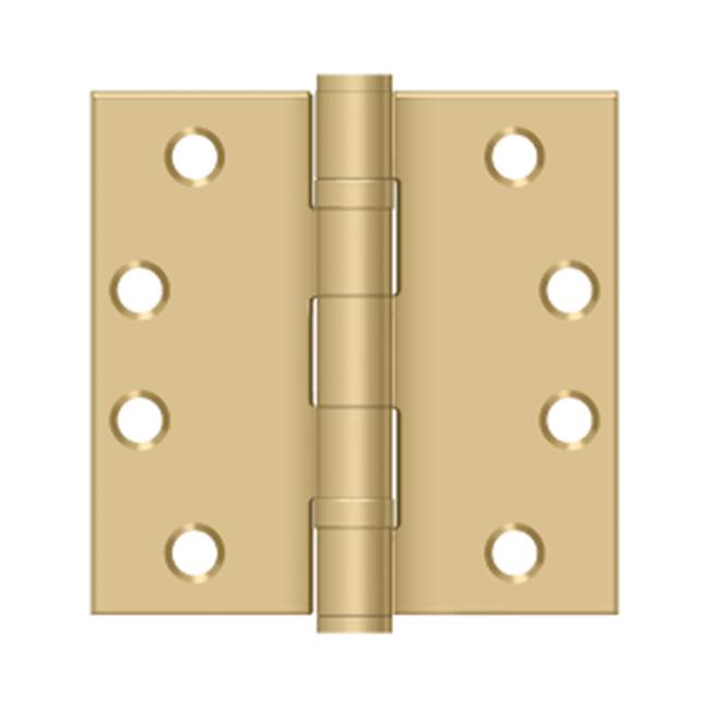 Deltana - 4'' x 4'' Square Hinge, HD, Ball Bearings - Brushed Brass