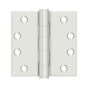 Deltana - 4'' x 4'' Square Hinge, HD, Ball Bearings - Prime Coat White