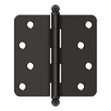 Deltana - 4'' x 4'' x 1/4'' Radius Hinge, w/ Ball Tips - Oil-rubbed Bronze