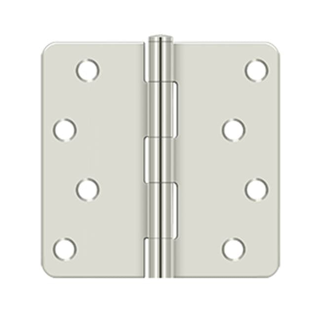 Deltana - 4'' x 4'' x 1/4'' Radius Hinge, Residential - Polished Nickel