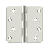 Deltana - 4'' x 4'' x 1/4'' Radius Hinge, Residential - Polished Nickel
