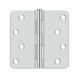 Deltana - 4'' x 4'' x 1/4'' Radius Hinge, Residential - Polished Chrome
