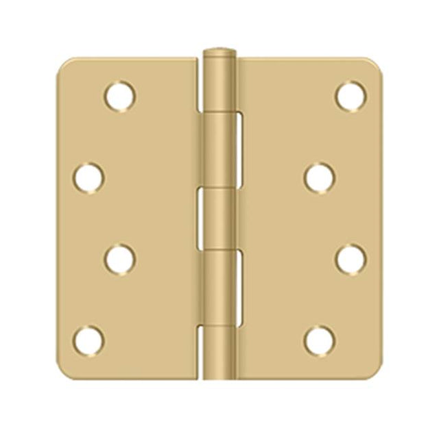 Deltana - 4'' x 4'' x 1/4'' Radius Hinge, Residential - Brushed Brass