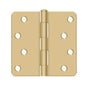 Deltana - 4'' x 4'' x 1/4'' Radius Hinge, Residential - Brushed Brass