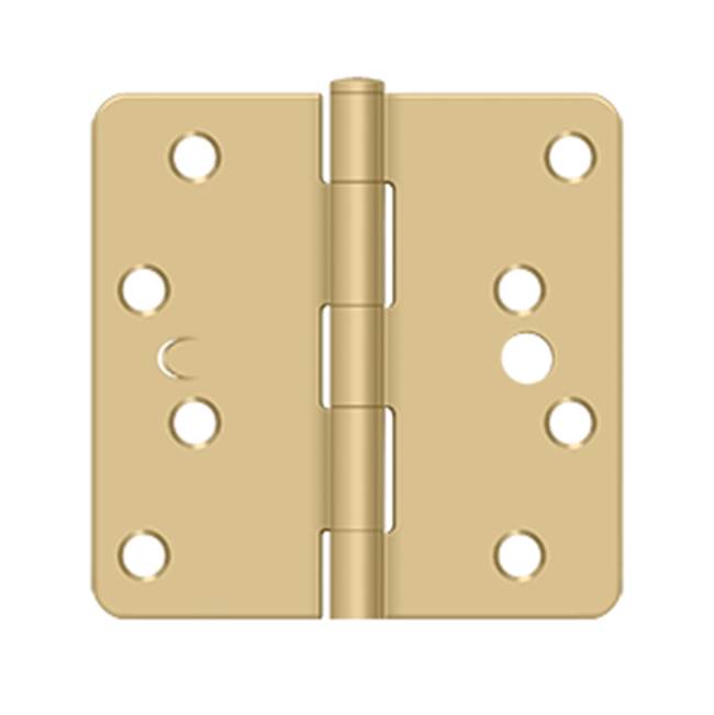 Deltana - 4'' x 4'' x 1/4'' Radius Hinge, Residential - Brushed Brass