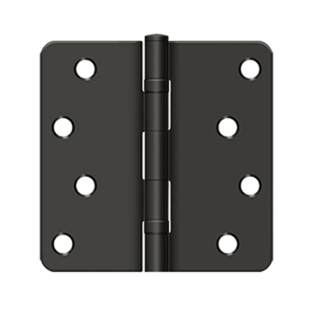 Deltana - 4'' x 4'' x 1/4'' Radius Hinge, Ball Bearings, Residential - Oil-rubbed Bronze