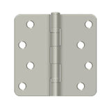 Deltana - 4'' x 4'' x 1/4'' Radius Hinge, Ball Bearings, Residential - Brushed Nickel