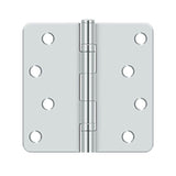 Deltana - 4'' x 4'' x 1/4'' Radius Hinge, Ball Bearings, Residential - Polished Chrome