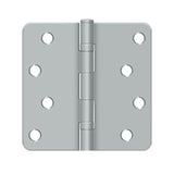 Deltana - 4'' x 4'' x 1/4'' Radius Hinge, Ball Bearings, Residential - Brushed Chrome