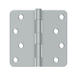 Deltana - 4'' x 4'' x 1/4'' Radius Hinge, Residential - Brushed Chrome