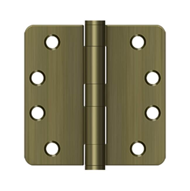 Deltana - 4'' x 4'' x 1/4'' Radius Hinge, HD - Antique Brass