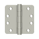 Deltana - 4'' x 4'' x 1/4'' Radius Hinge, HD, Ball Bearings - Brushed Nickel