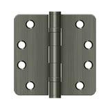 Deltana - 4'' x 4'' x 1/4'' Radius Hinge, HD, Ball Bearings - Antique Nickel