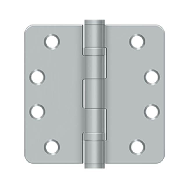 Deltana - 4'' x 4'' x 1/4'' Radius Hinge, HD, Ball Bearings - Brushed Chrome