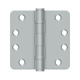 Deltana - 4'' x 4'' x 1/4'' Radius Hinge, HD, Ball Bearings - Brushed Chrome