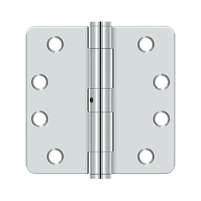 Deltana - 4'' x 4'' x 1/4'' Radius Hinge, HD - Polished Chrome