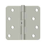 Deltana - 4'' x 4'' x 1/4'' Radius Hinge, Residential - Brushed Nickel