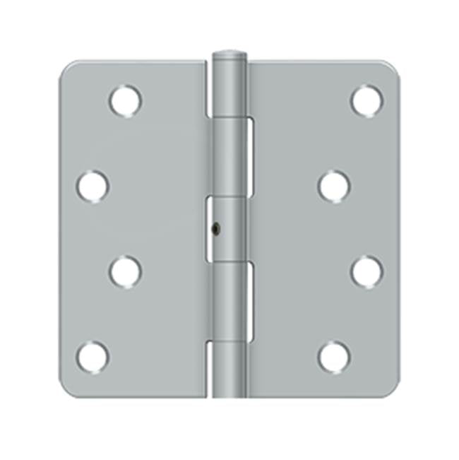 Deltana - 4'' x 4'' x 1/4'' Radius Hinge, Residential - Brushed Chrome