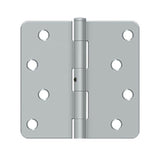 Deltana - 4'' x 4'' x 1/4'' Radius Hinge, Residential - Brushed Chrome