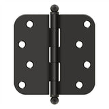 Deltana - 4'' x 4'' x 5/8'' Radius Hinge, w/ Ball Tips - Oil-rubbed Bronze