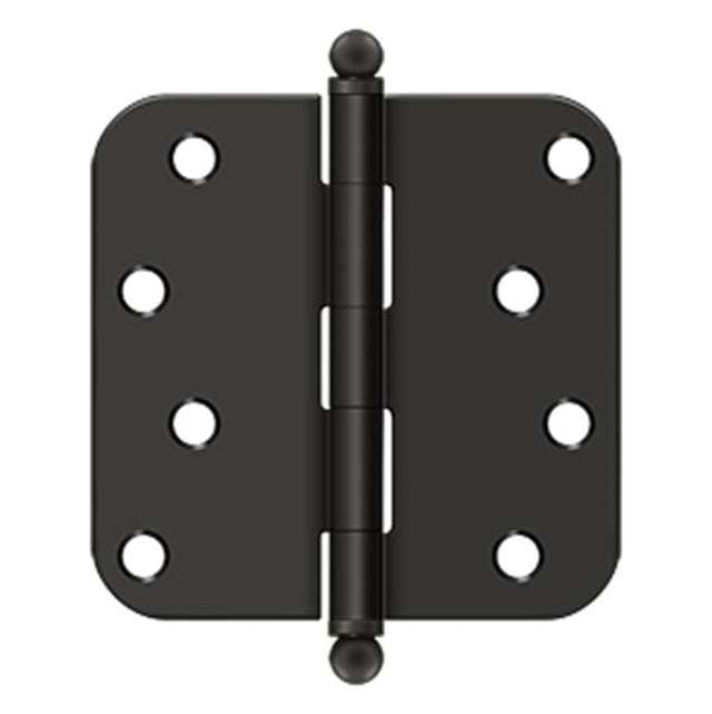 Deltana - 4'' x 4'' x 5/8'' Radius Hinge, w/ Ball Tips - Oil-rubbed Bronze
