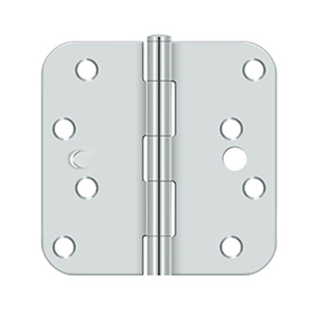 Deltana - 4'' x 4'' x 5/8'' Radius Hinge, Security - Polished Chrome