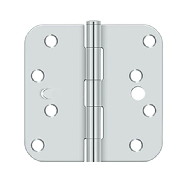 Deltana - 4'' x 4'' x 5/8'' Radius Hinge, Security - Polished Chrome
