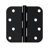 Deltana - 4''x 4''x 5/8'' Radius Hinge - Paint Black