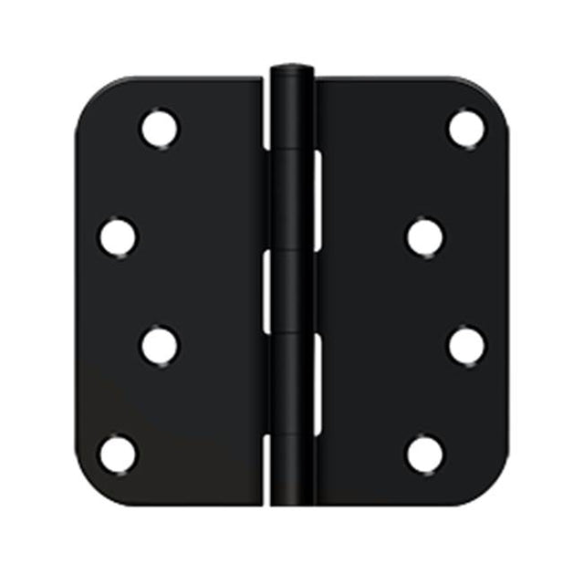 Deltana - 4''x 4''x 5/8'' Radius Hinge - Paint Black