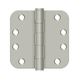 Deltana - 4''x 4''x 5/8'' Radius Hinge, HD, Ball Bearings - Brushed Nickel