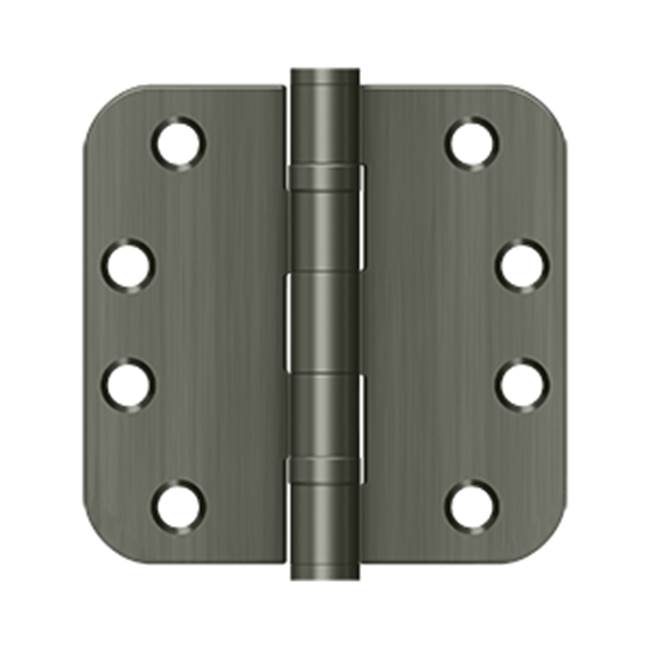 Deltana - 4''x 4''x 5/8'' Radius Hinge, HD, Ball Bearings - Antique Nickel