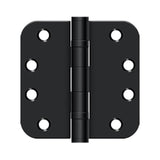 Deltana - 4''x 4''x 5/8'' Radius Hinge, HD, Ball Bearings - Paint Black