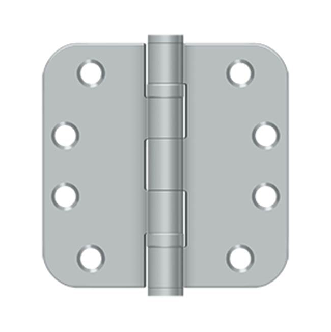Deltana - 4''x 4''x 5/8'' Radius Hinge, HD, Ball Bearings - Brushed Chrome