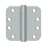 Deltana - 4''x 4''x 5/8'' Radius Hinge, HD, Ball Bearings - Brushed Chrome