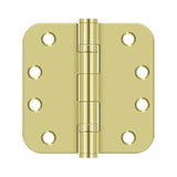 Deltana - 4''x 4''x 5/8'' Radius Hinge, HD, Ball Bearings - Polished Brass