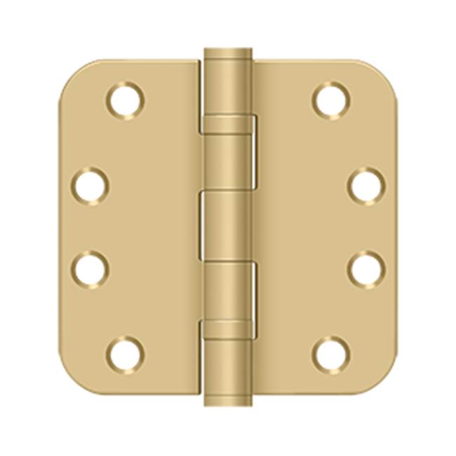 Deltana - 4''x 4''x 5/8'' Radius Hinge, HD, Ball Bearings - Brushed Brass