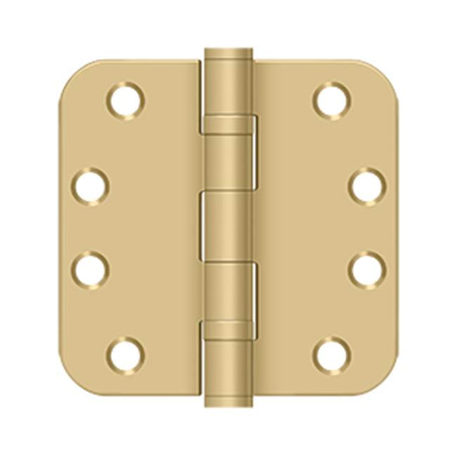 Deltana - 4''x 4''x 5/8'' Radius Hinge, HD, Ball Bearings - Brushed Brass