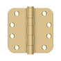 Deltana - 4''x 4''x 5/8'' Radius Hinge, HD, Ball Bearings - Brushed Brass