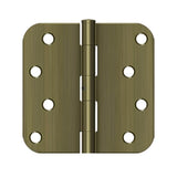 Deltana - 4''x 4''x 5/8'' Radius Hinge - Antique Brass