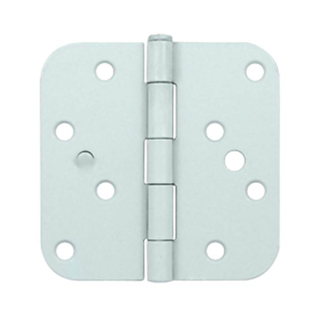 Deltana - 4'' x 4'' x 5/8'' Radius Hinge, Bench Mark, Security - Prime Coat White