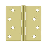 Deltana - 4'' x 4'' Square Hinge - Polished Brass
