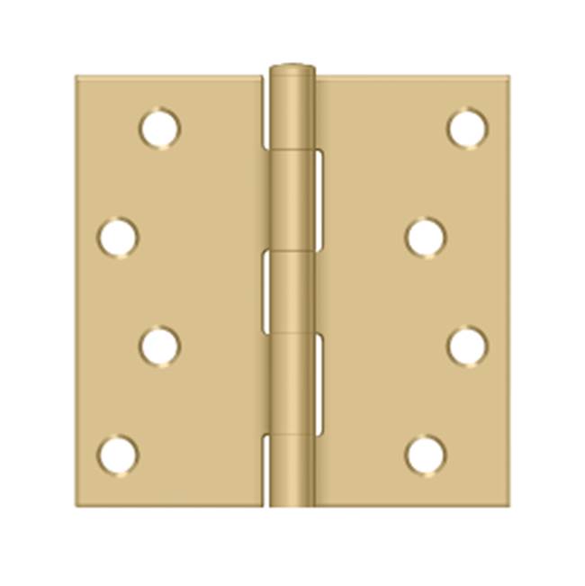 Deltana - 4'' x 4'' Square Hinge - Brushed Brass